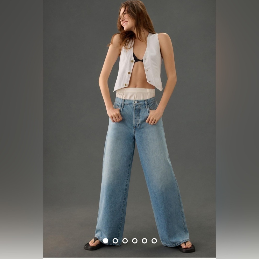 Favorite Daughter The Ollie Wide-Leg Jeans color: Torro size 28
